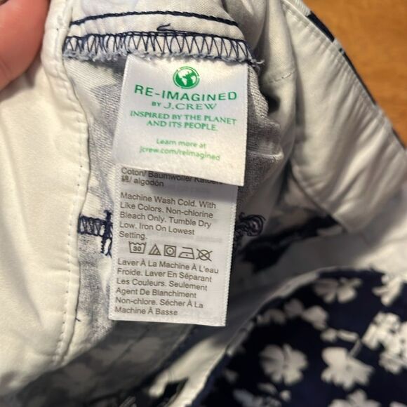 J. Crew Blue and White Bermuda Shorts Floral Design - Picture 3 of 11